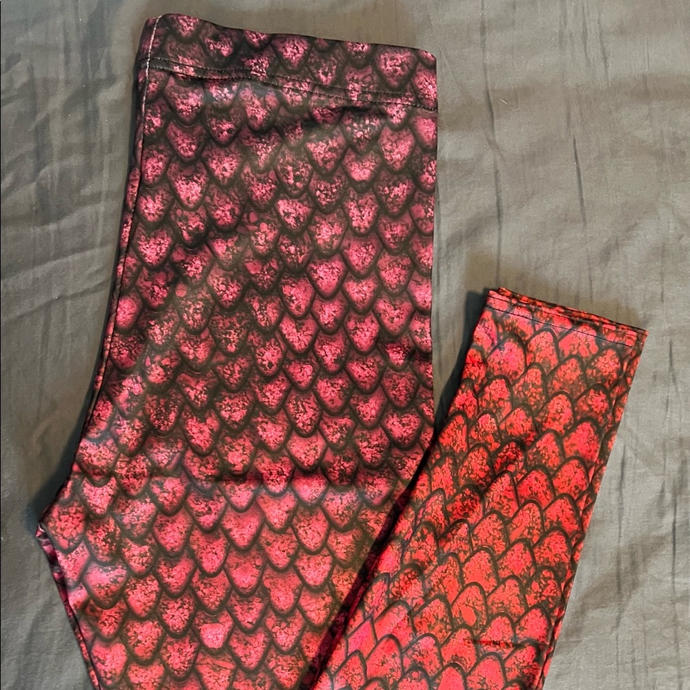 Blackmilk Pink Dragon Leggings (L)